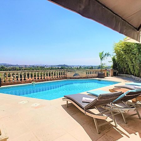 3 Bedrooms Villa Near Cannes - Pool & Jacuzzi - Sea View มองเดอลิเยอลานาปูล ภายนอก รูปภาพ