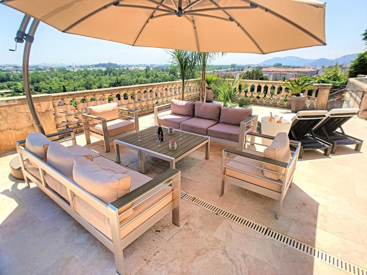 3 Bedrooms Villa Near Cannes - Pool & Jacuzzi - Sea View มองเดอลิเยอลานาปูล ภายนอก รูปภาพ