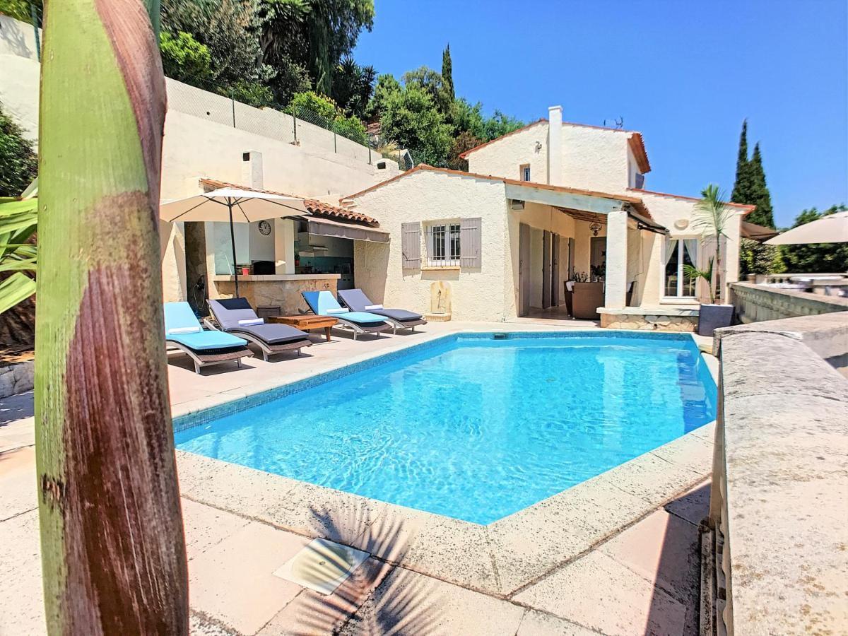 3 Bedrooms Villa Near Cannes - Pool & Jacuzzi - Sea View มองเดอลิเยอลานาปูล ภายนอก รูปภาพ