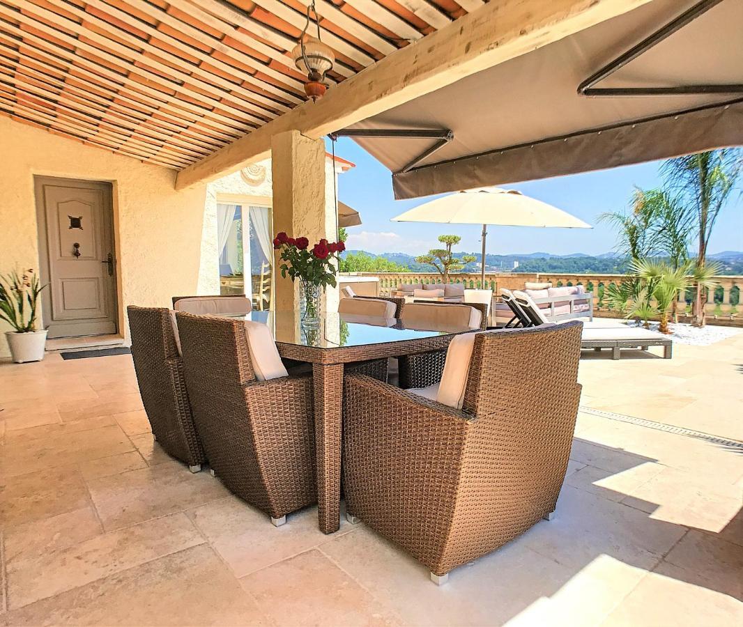 3 Bedrooms Villa Near Cannes - Pool & Jacuzzi - Sea View มองเดอลิเยอลานาปูล ภายนอก รูปภาพ