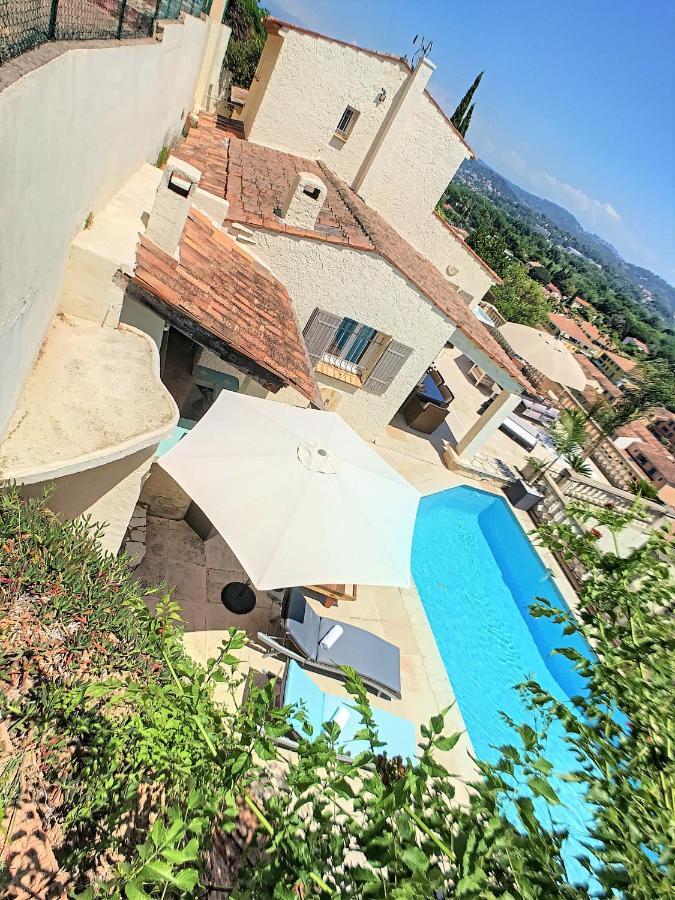 3 Bedrooms Villa Near Cannes - Pool & Jacuzzi - Sea View มองเดอลิเยอลานาปูล ภายนอก รูปภาพ