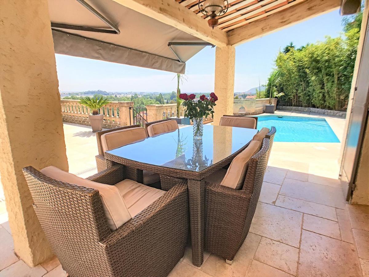3 Bedrooms Villa Near Cannes - Pool & Jacuzzi - Sea View มองเดอลิเยอลานาปูล ภายนอก รูปภาพ