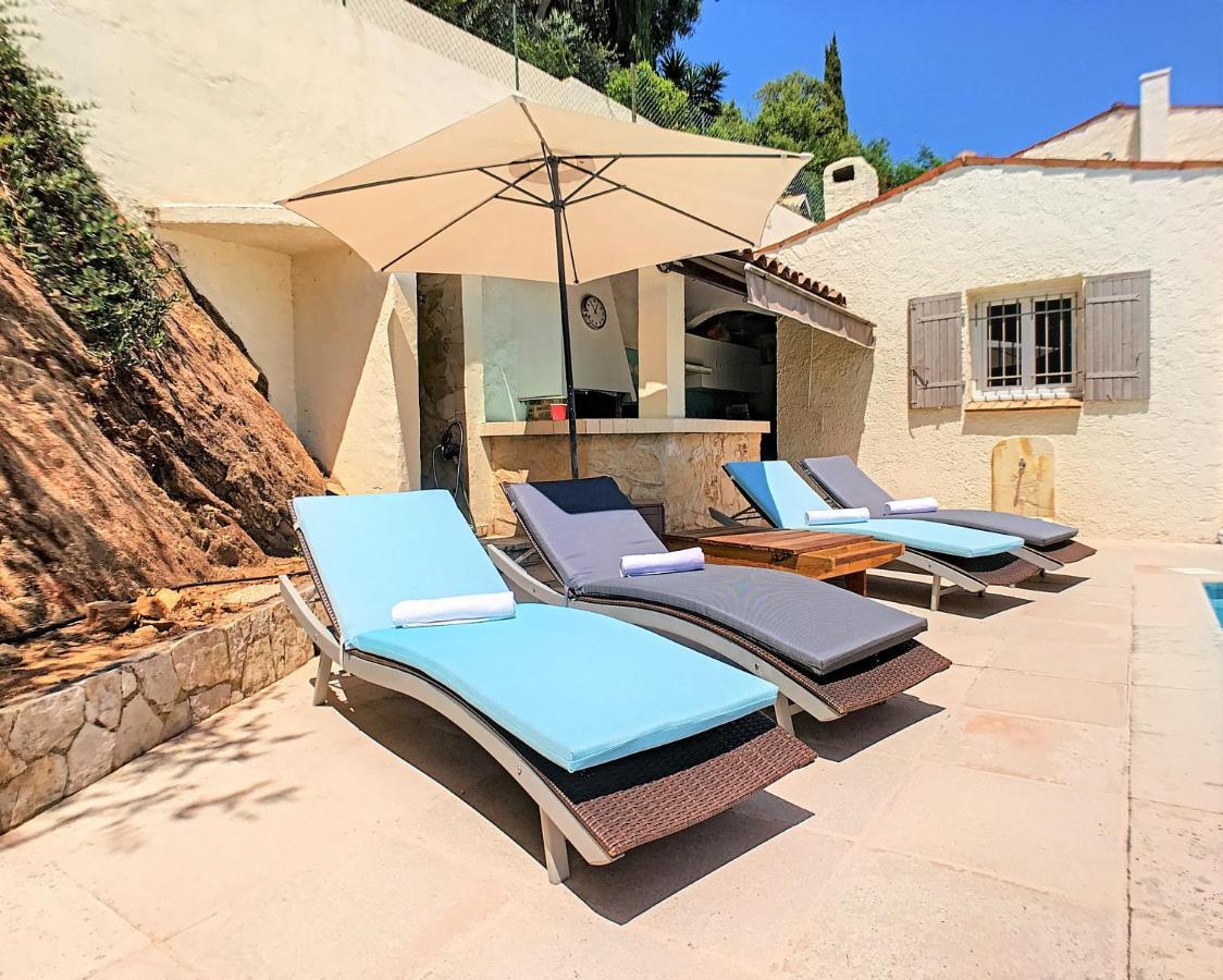 3 Bedrooms Villa Near Cannes - Pool & Jacuzzi - Sea View มองเดอลิเยอลานาปูล ภายนอก รูปภาพ