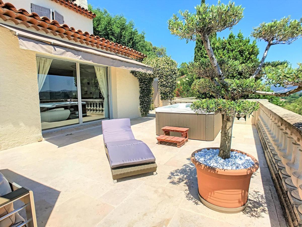 3 Bedrooms Villa Near Cannes - Pool & Jacuzzi - Sea View มองเดอลิเยอลานาปูล ภายนอก รูปภาพ