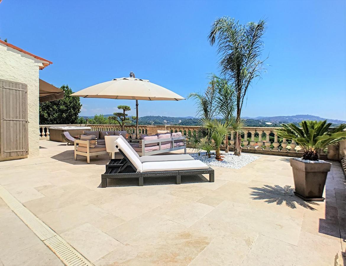 3 Bedrooms Villa Near Cannes - Pool & Jacuzzi - Sea View มองเดอลิเยอลานาปูล ภายนอก รูปภาพ